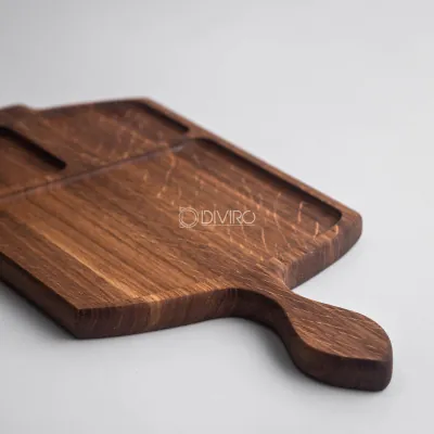 Доска «Сковорода» для подачи блюд из дуба, 45×23 см от мастерской DIVIRO